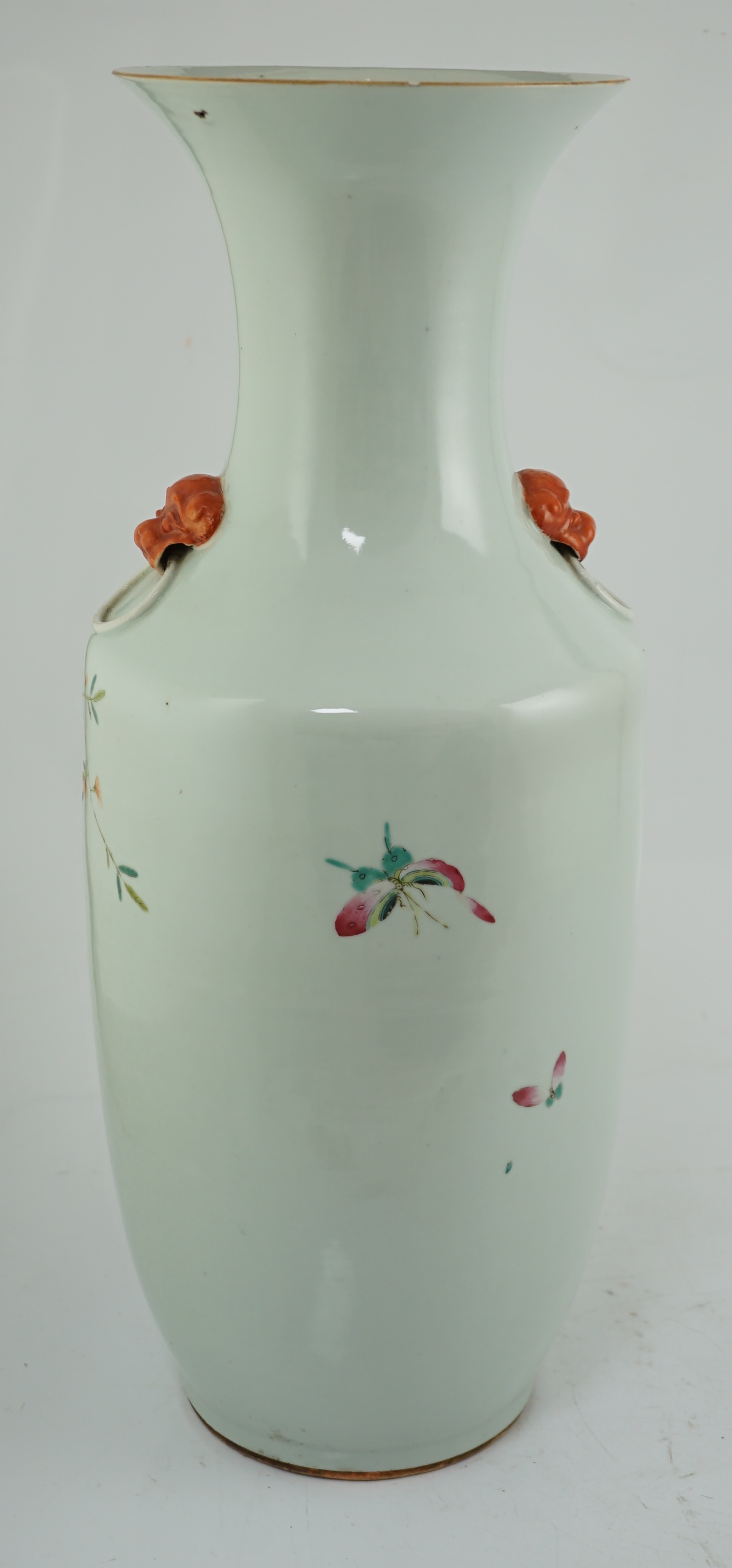 A large Chinese famille rose vase, 19th century